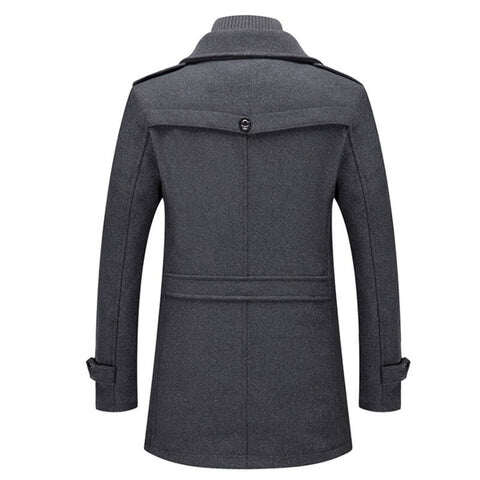 Casaco de lã masculino de duas peças