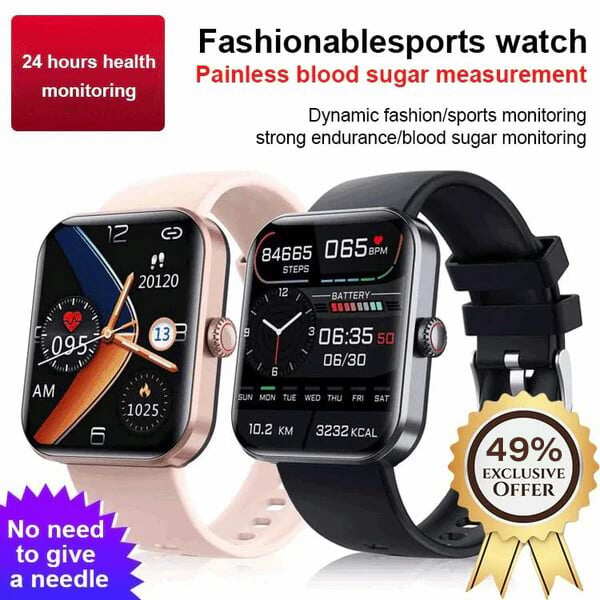 [Całodzienne monitorowanie tętna i ciśnienia krwi] Modny smartwatch Bluetooth