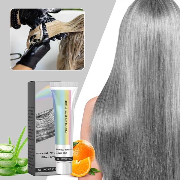 Farba na vlasy 2 v 1 Natural Essence Extract Silver