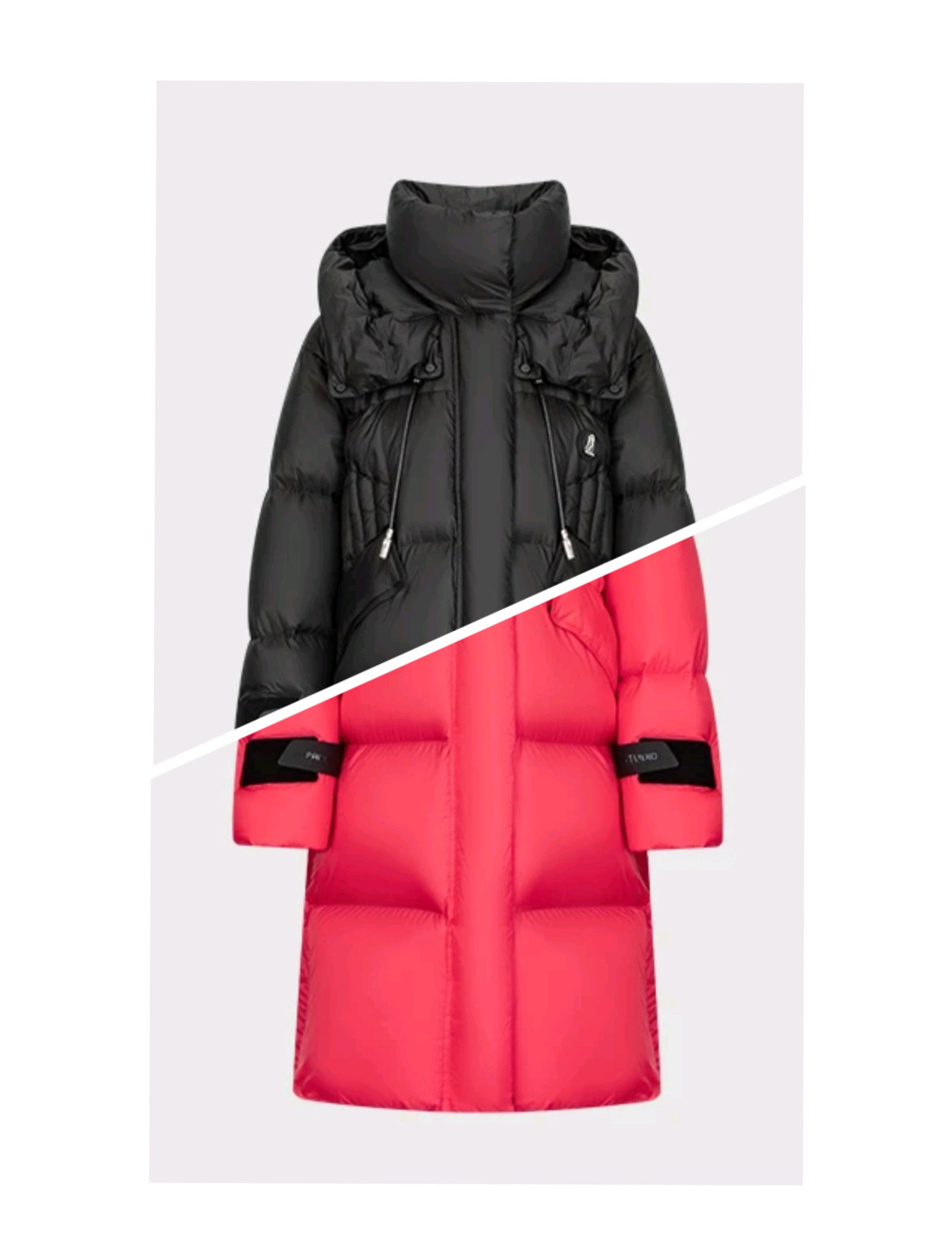 Black & Pink Down Jacket