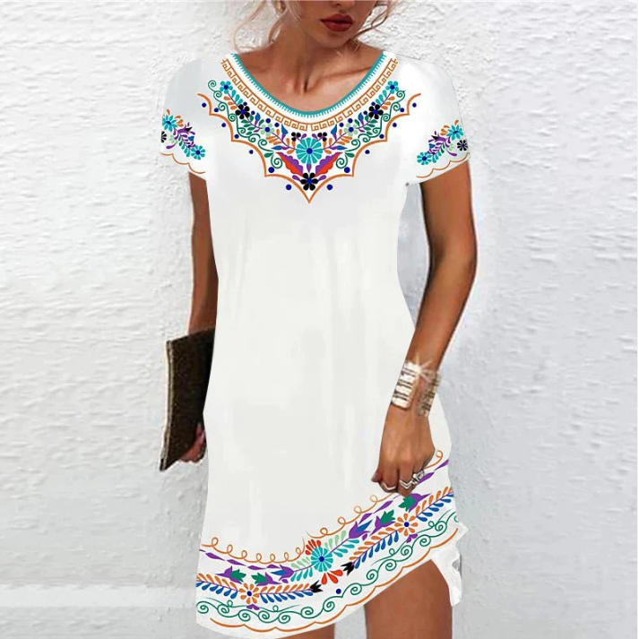 [S-3XL] 2022 лятна нова дамска печатна рокля