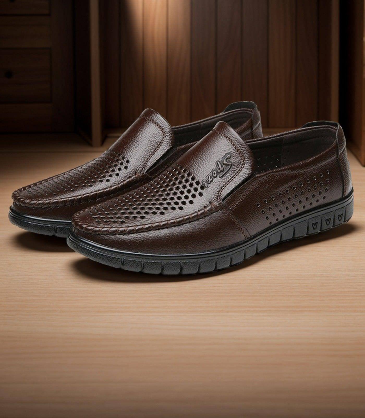 Sapato Mocassim de Couro Adão™ / O Toque do Paraíso: Conforto e Ventilação Extraordinária!