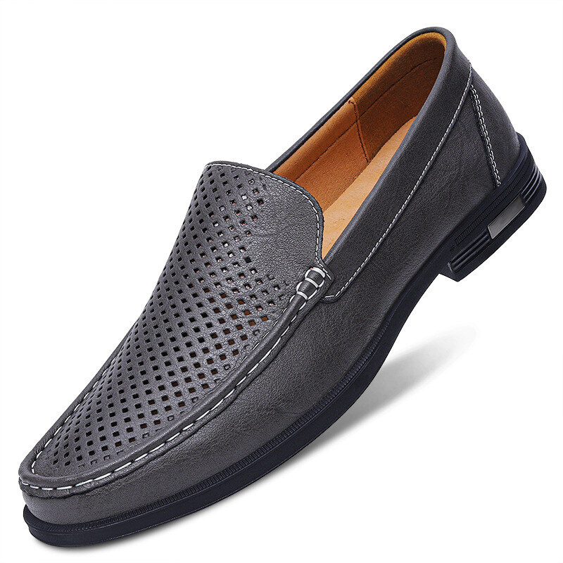 Mocassins masculinos de couro legítimo italiano