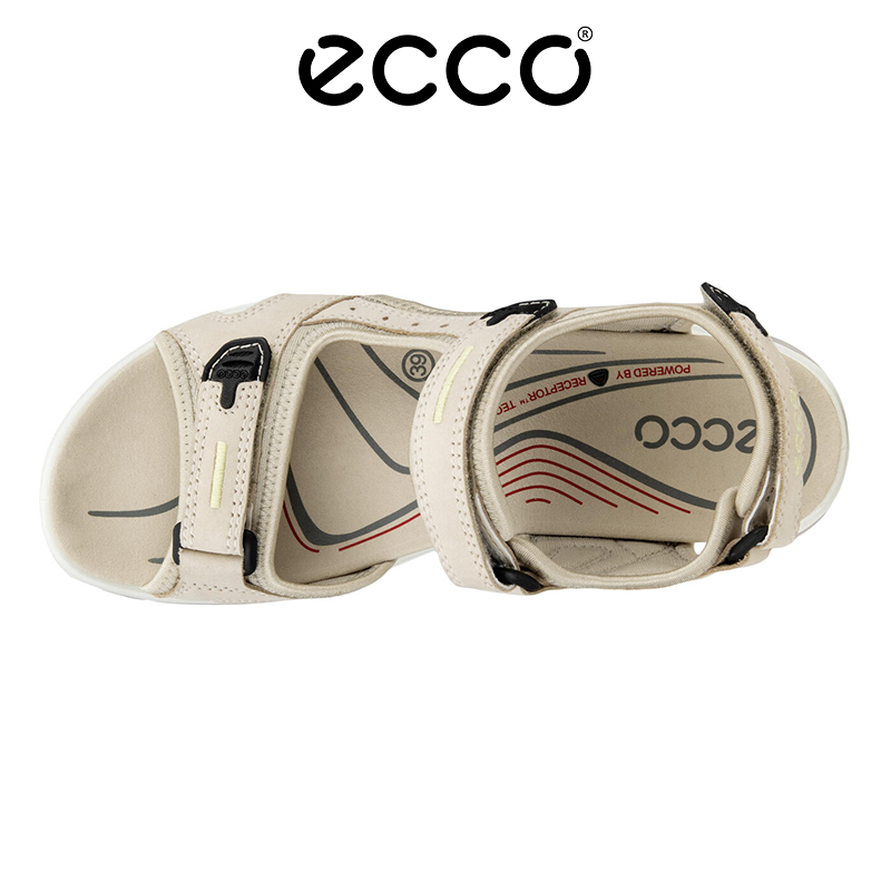 ECCO Verão 2025 Últimos Sapatos Femininos Sandálias de Couro
