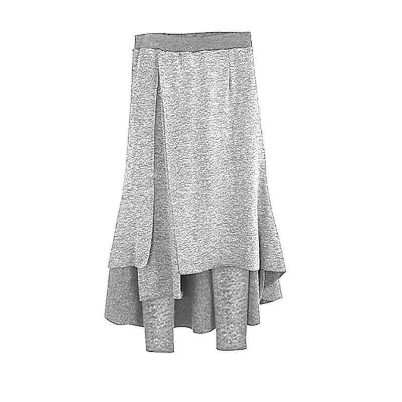 CALÇAS DE CASHMERE DE DUAS PEÇAS DE CINTURA ALTA PARA MULHER