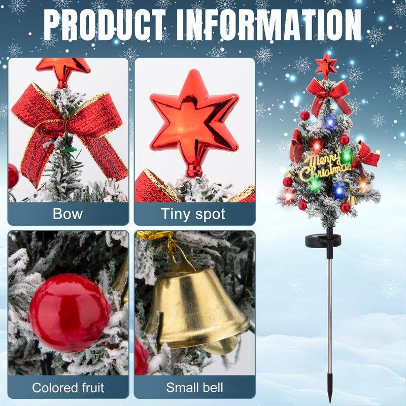 Utolsó napi akció!🎄Solar Christmas Tree Stake Light-Air Express Transport✈️Limited készlet!
