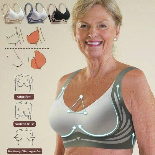 💕Sutiã push-up sem fio com levantamento e anti-gotas