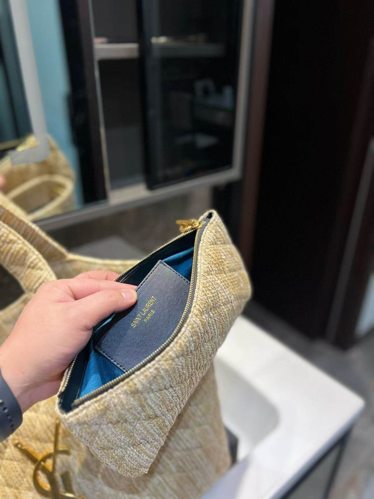 Bolsa de compras YSL Gaby Linen