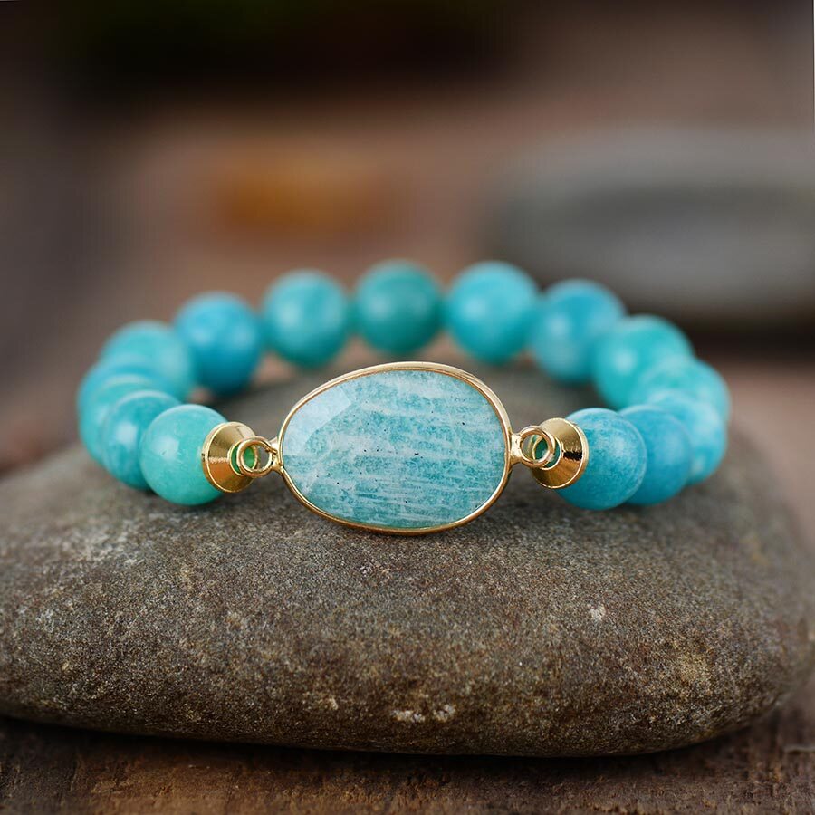 Bracelete de amazonite calmante