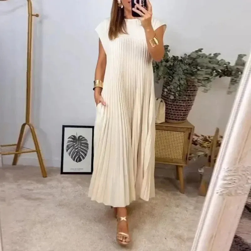 🔥❤️【S-3XL】 MONOKRÓM REDŐZÖTT UJJATLAN RUHA