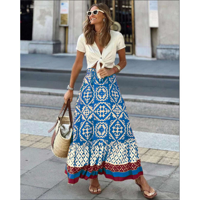Vintage suknja s printom