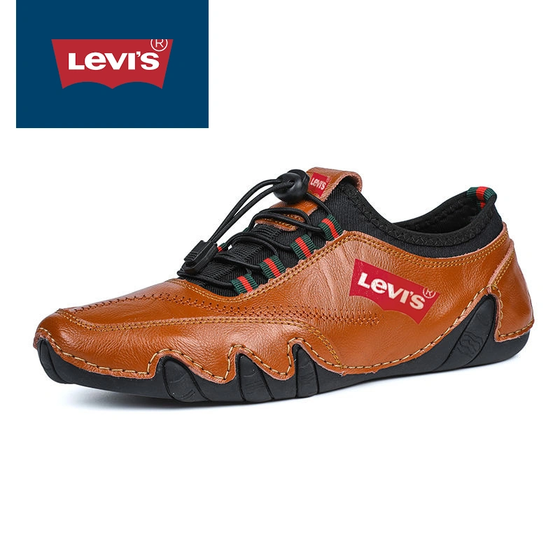LEVI'S VYRIŠKI SPORTBAČIAI IŠ NATŪRALIOS ODOS, RANKŲ DARBO, KVĖPUOJANTYS IR NESLYSTANTYS