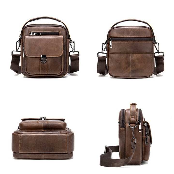 Męska torba wycieczkowa z prawdziwej skóry Crossbody torba na ramię Vicochic