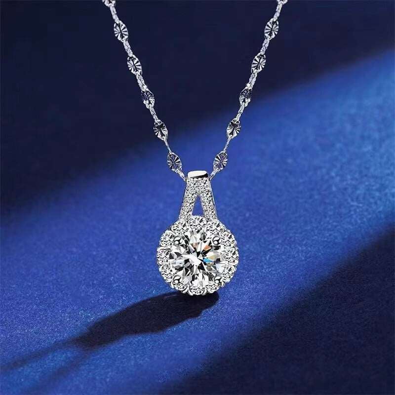 (🎁Promoção 2024🎁)🔥 47% OFF💕Colar com pingente de girassol moissanite em prata esterlina S925