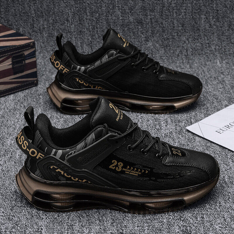 Sapatos de almofada de ar de verão de malha de escama de peixe, sapatos masculinos elegantes, sapatos esportivos casuais