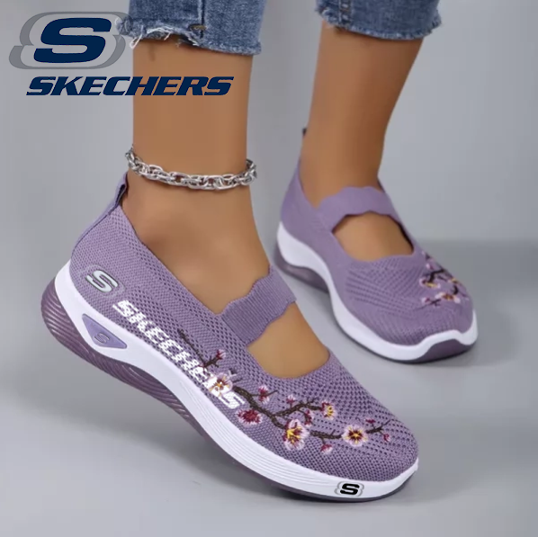 SKECHERS® Damskie, ręcznie haftowane, codzienne trampki