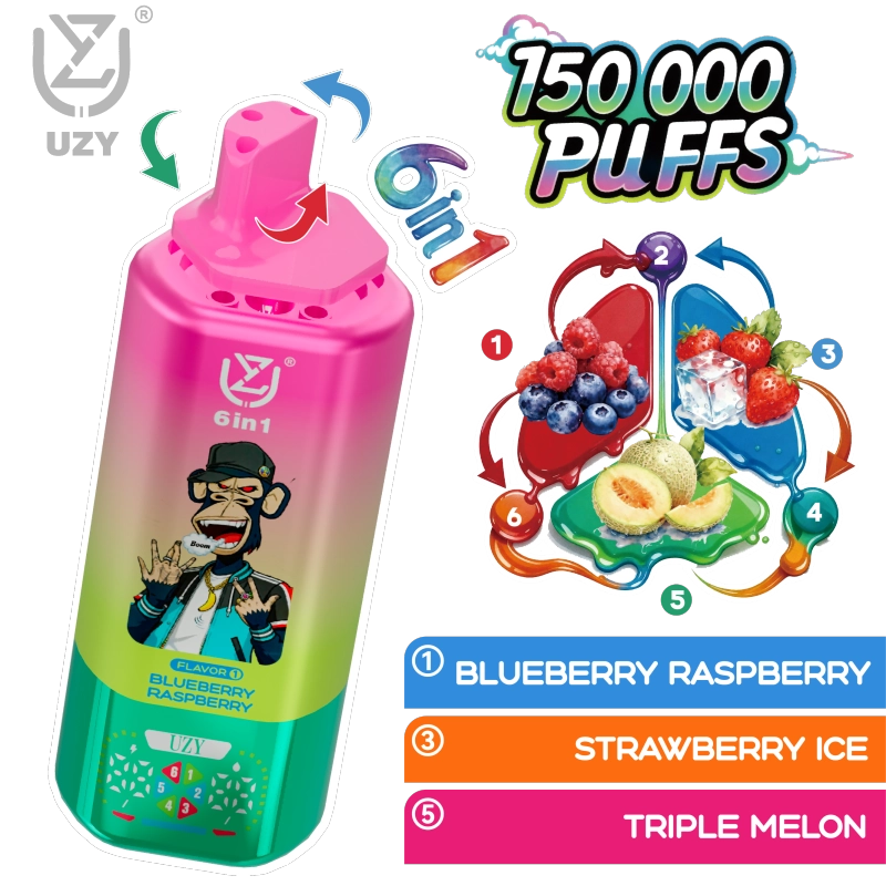 UZY 150K Puffs Vape Watermelon Ice & Strawberry Mamba & Strawberry Watermelon