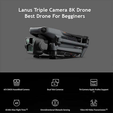 Lanus Triple Camera 8K Drone 2024 – Vhodné pro začátečníky