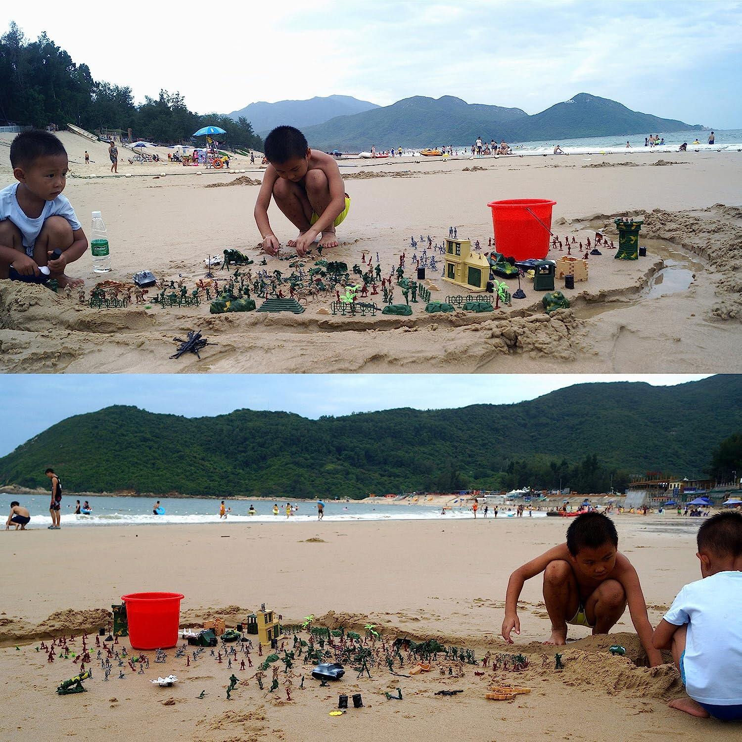 Cp-Tree Enorme Jogo de Campo de Batalha Simulado 300 Peças Conjunto de Base Militar Terno Conjunto de Jogo Militar