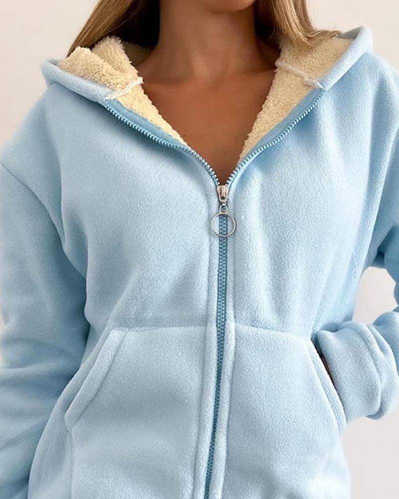 Moletom térmico com bolso canguru com zíper e forro polar