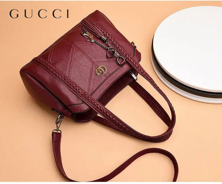 Torba GUCCI Fashion wykonana ze skóry bydlęcej, trójwarstwowa o dużej pojemności, świetny stosunek ceny do jakości!