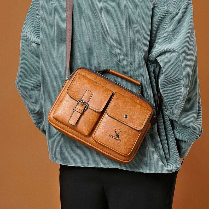 Wysokiej jakości męska torba listonoszka w stylu retro