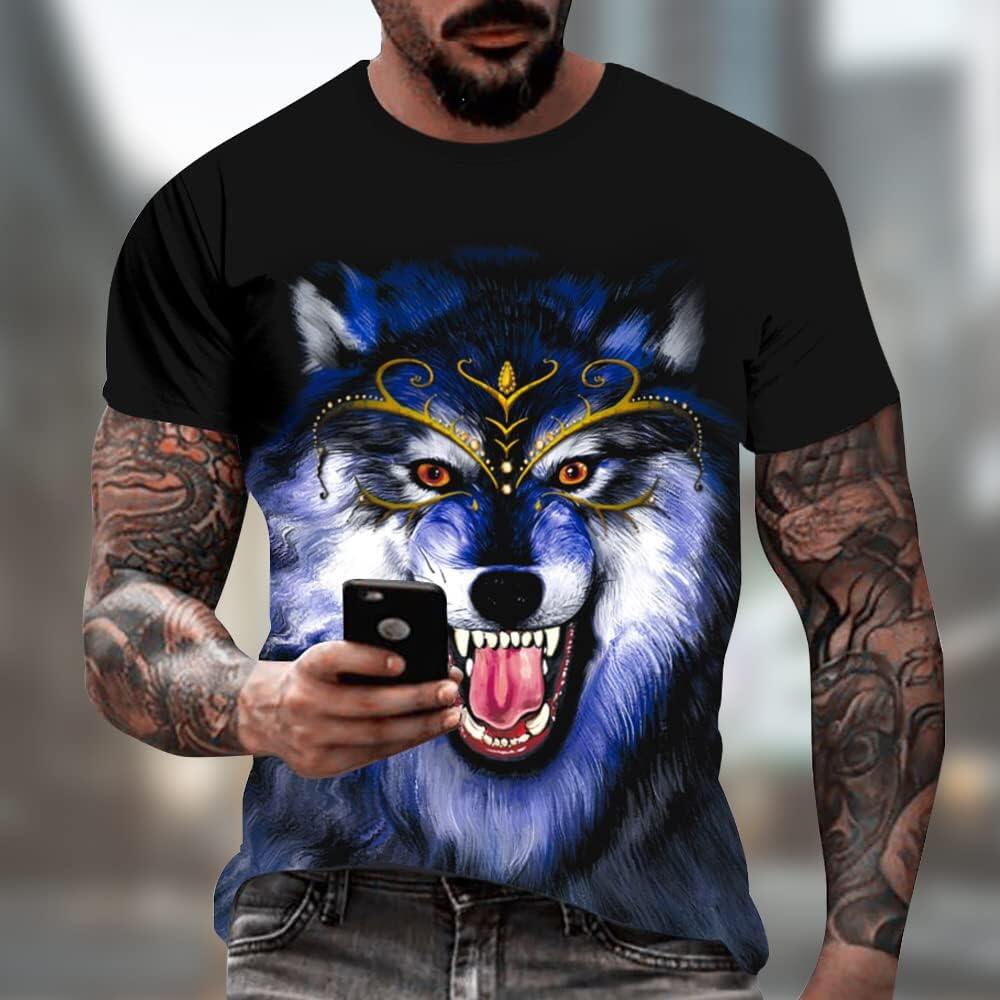 Men's 3D Print Skull T-Shirt 3D Creative Print Short Sleeve T-Shirt Casual Round Neck Novelty Street Fashion Tees Shirt