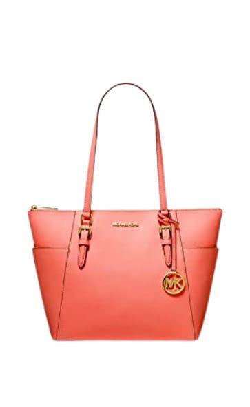 Michael Kors Charlotte Bolsa grande com zíper superior