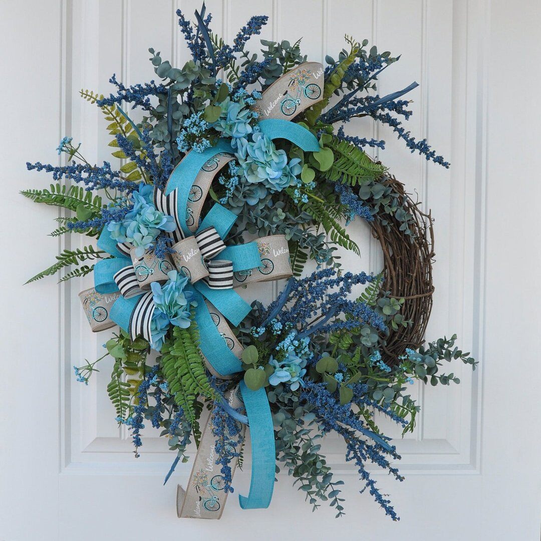 Každodenní modrý věnec z hortenzie (✨Sleva 45 % na žhavou akci✨)