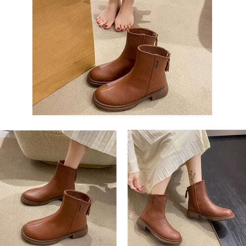 Botins femininos com zíper