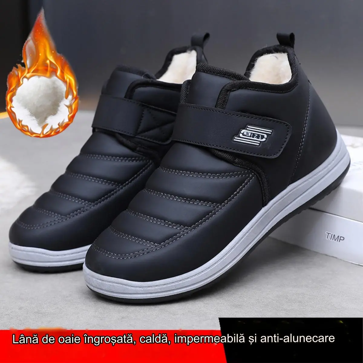 【39-44】🔥2024 Inverno Novo Estilo vastagított bársony bőr vízálló e-csúszásgátló férfi cipő