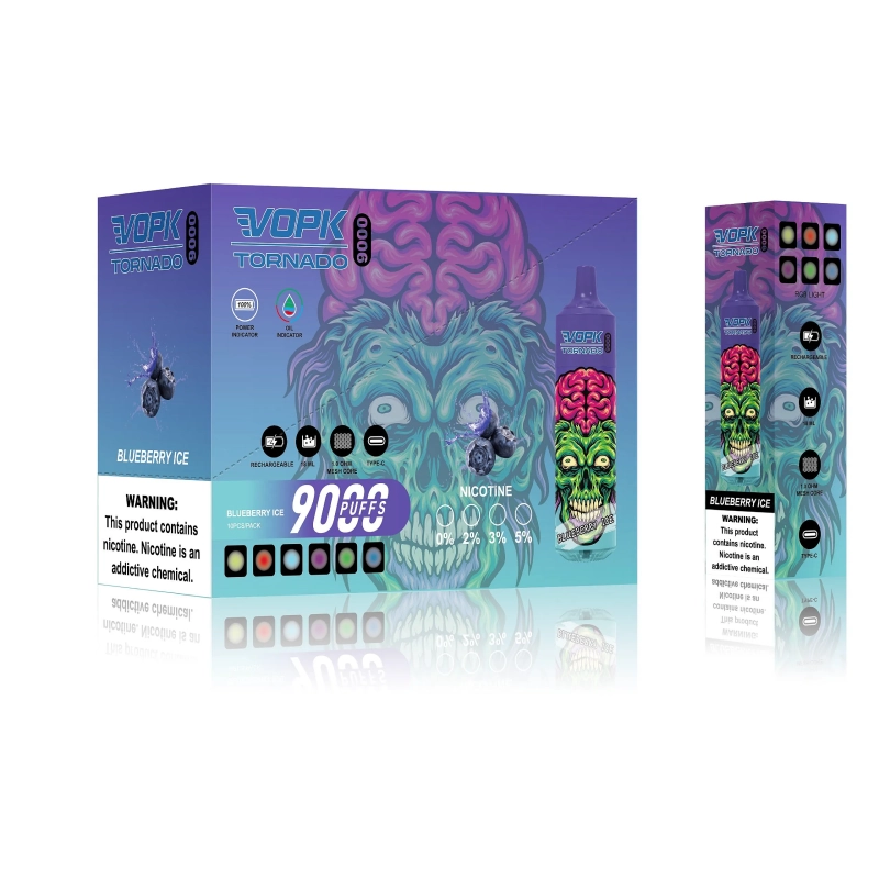 vopk tornado 9000 puffs Blueberry Ice