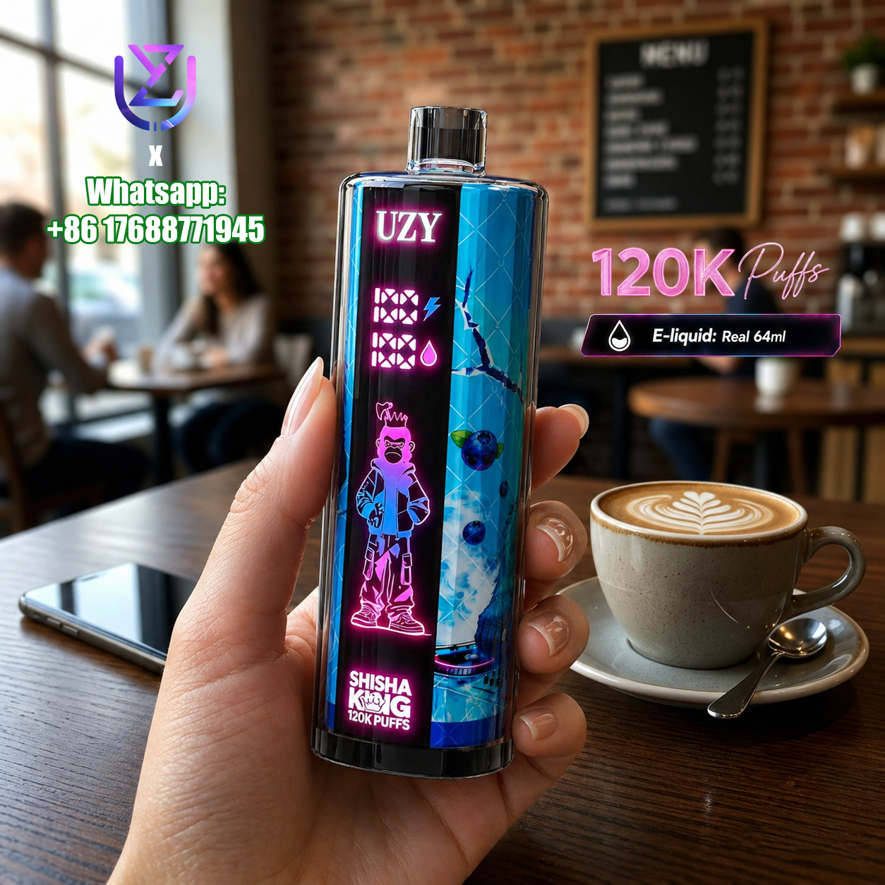UZY Shisha Hookah King 120K product features