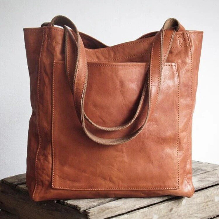 Bolsa de couro feita à mão