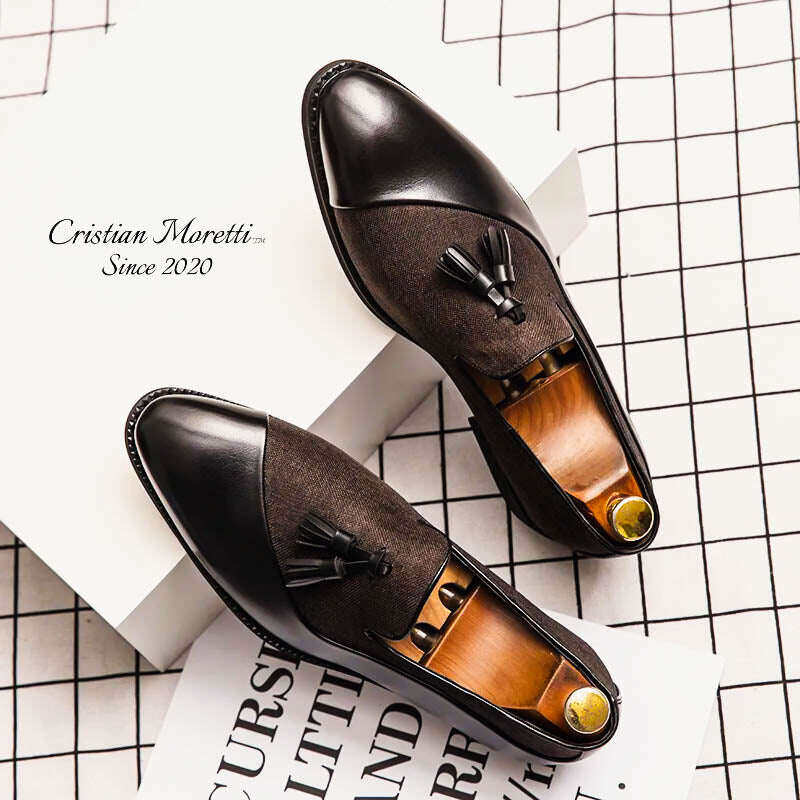 Sapatos de couro premium Roberto BarbieriTM Slip-On