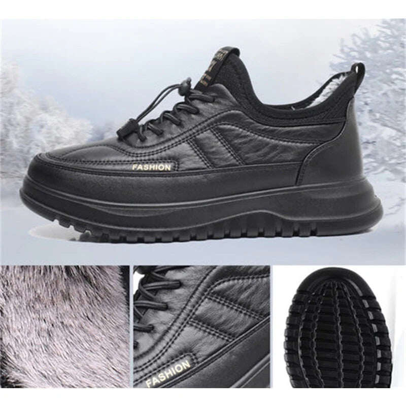 Sapatos casuais masculinos para uso no inverno