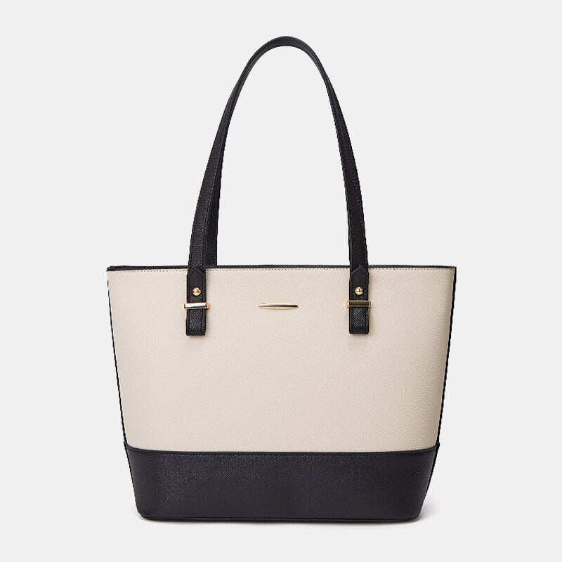 Bolsa feminina patchwork de 3 peças com franjas de alta capacidade