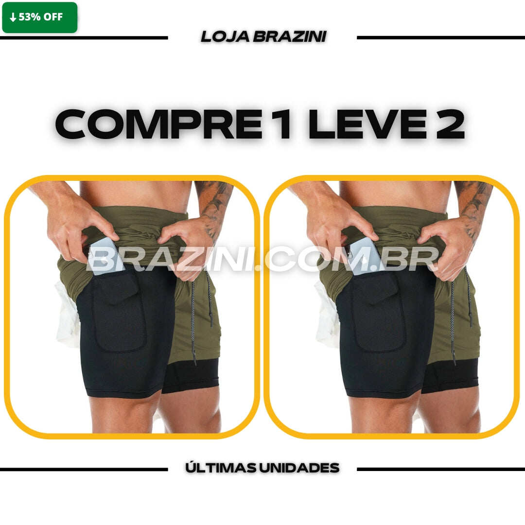 Short DryFit® de Compressão - Compre 1 leve 1 de graça