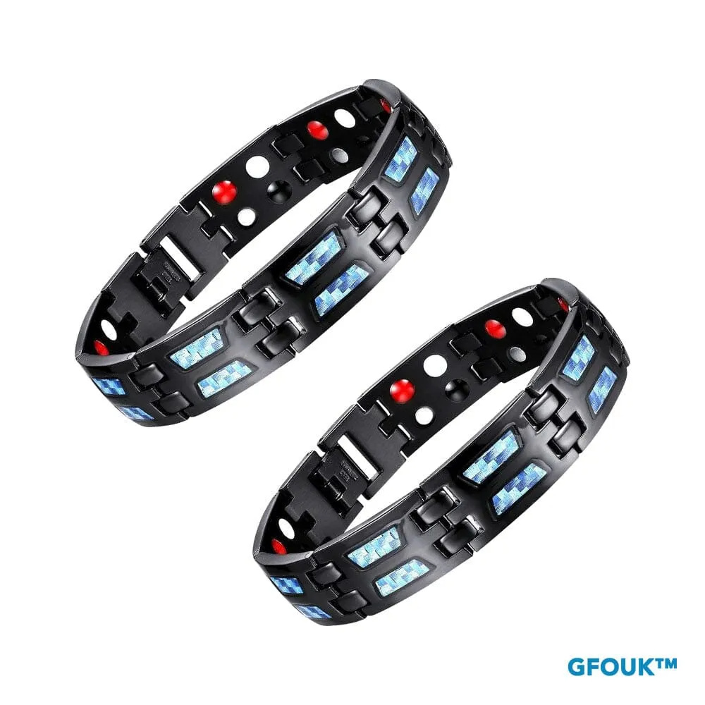 GFOUK™ Carbon Titanium Blue karkötő
