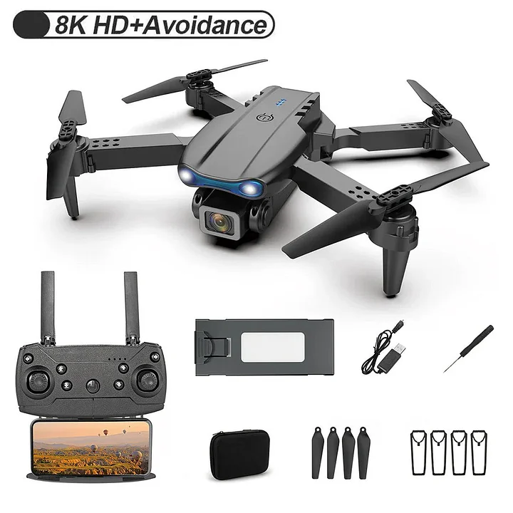 ❄🎄Jön a karácsony⛄🔔 Drón 4K kamerával felnőtteknek, HS175D RC Quadcopter automatikus visszatéréssel, Follow Me, Brushless Motors, Circle Flight, Útpont, Magasságtartás, Fej nélküli mód, 28 perc hosszú repülési idő! !
