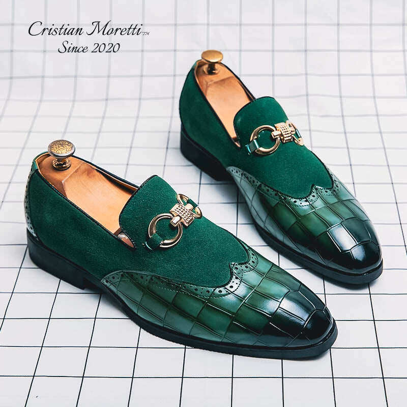 Sapatos Slip-on de Couro Nubuck Premium 