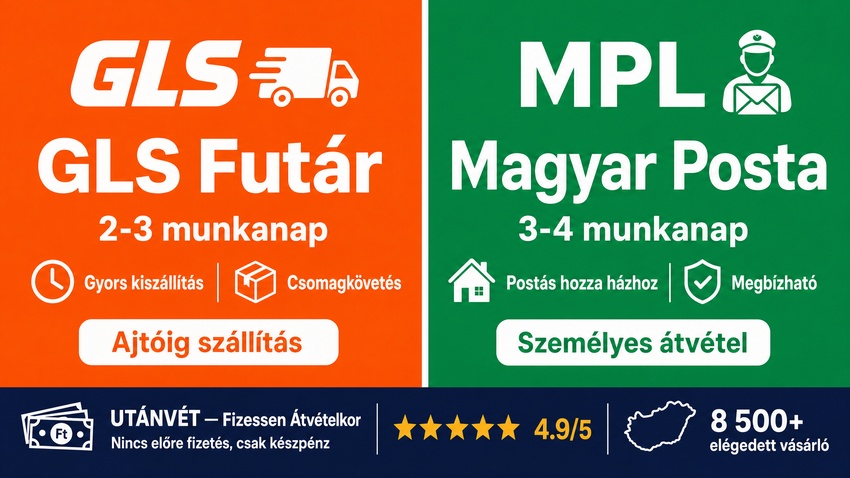 UZY 150K utánvét fizetés - GLS futár és MPL Magyar Posta házhoz szállítás
