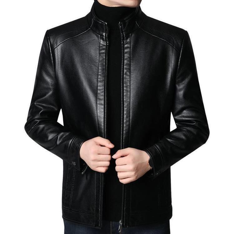 [ZARA] Casaco de couro forrado com pelúcia quente para homens!