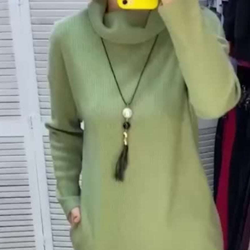 ✨AUTOCONFIANÇA ELEGANTE👗 VESTIDO FEMININO COM MANGA COMPRIDA E SLOT