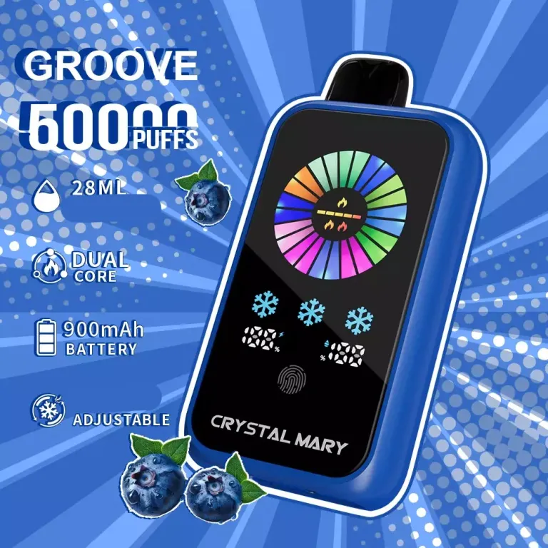 CRYSTAL MARY Groove 50000 Puffs Disposable Vape Adjustable Airflow Dual Mesh Coil Wholesale