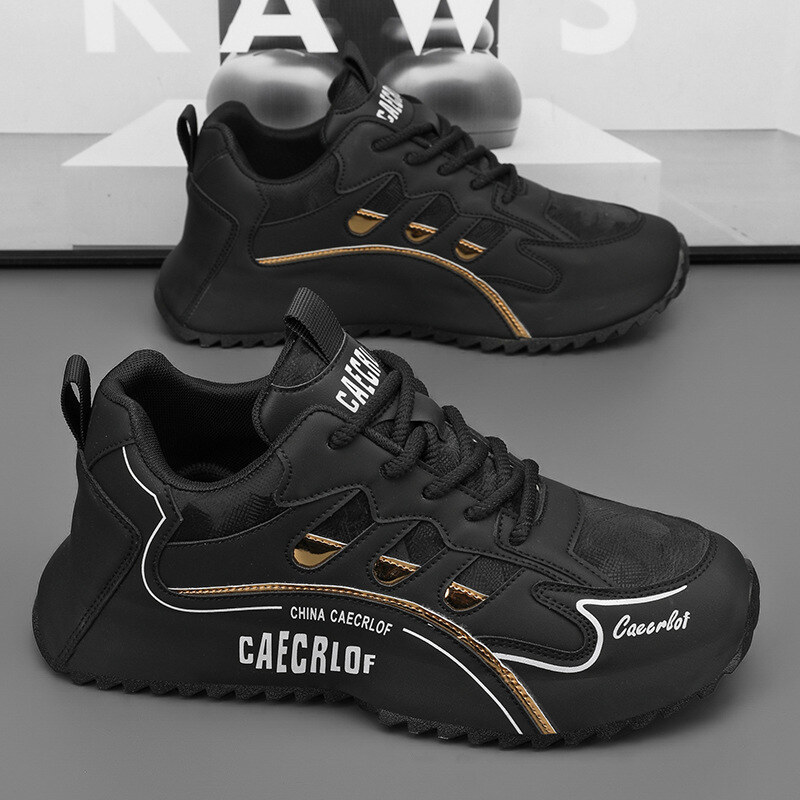 2025 novos sapatos casuais masculinos com solas grossas