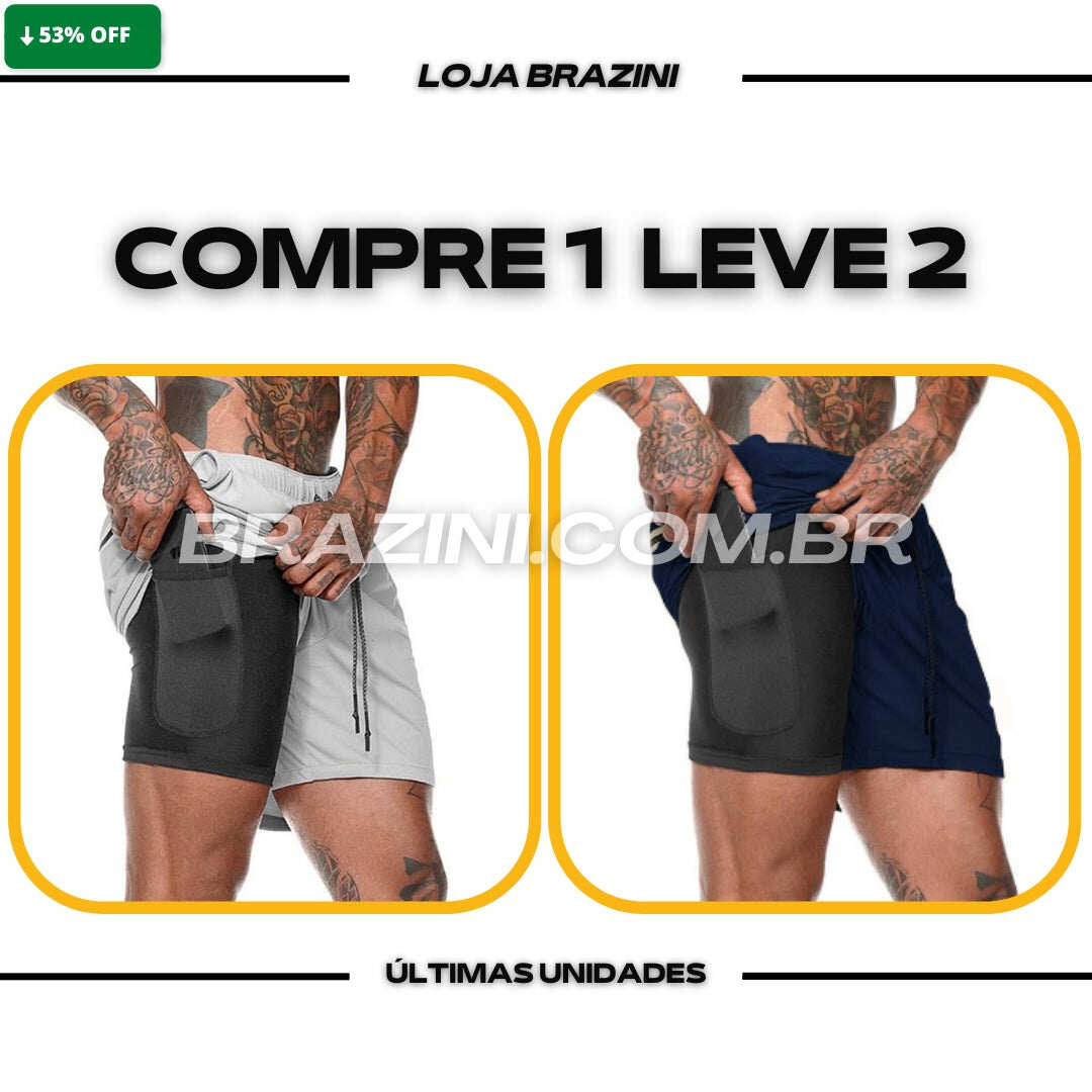 Short DryFit® de Compressão - Compre 1 leve 1 de graça