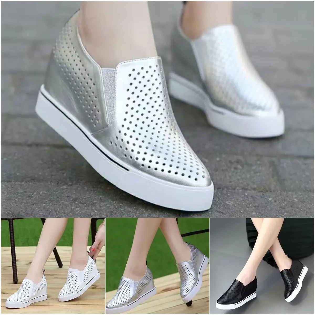 🔥【34-41】Sapatos casuais femininos de couro macio com sola grossa verão 2024