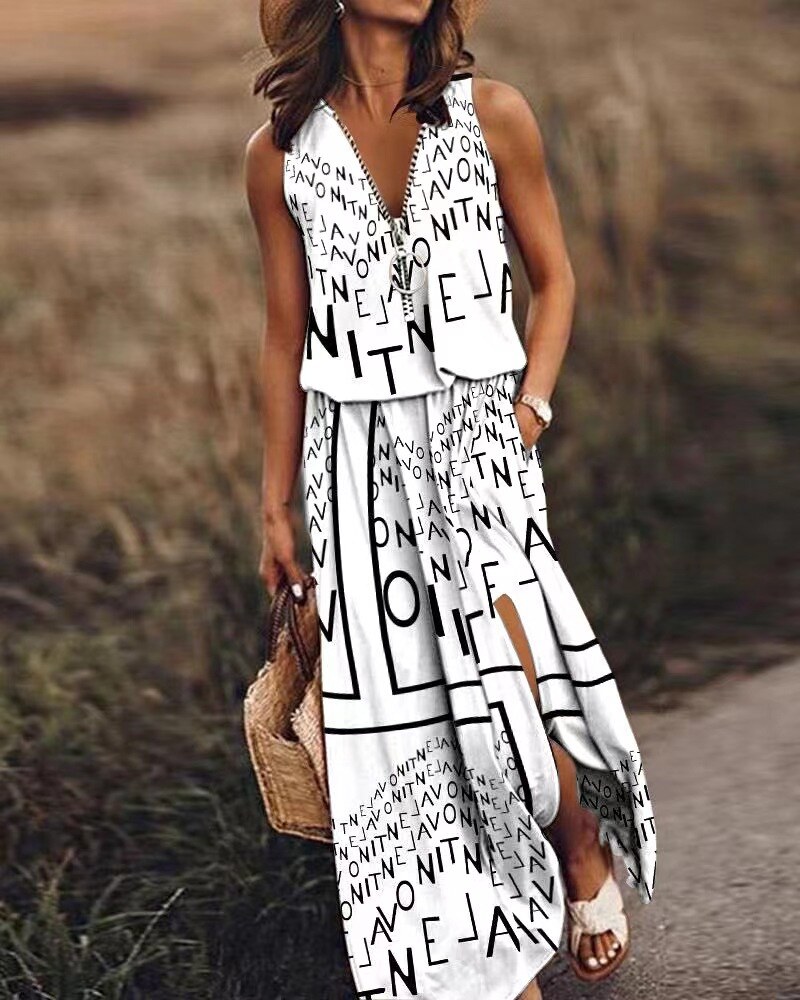 💞[S-5XL] Novo vestido estampado da moda feminina de 2024