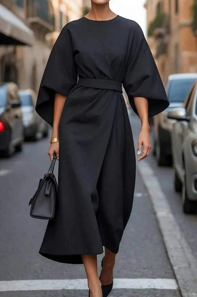 Vestido elegante com mangas balão